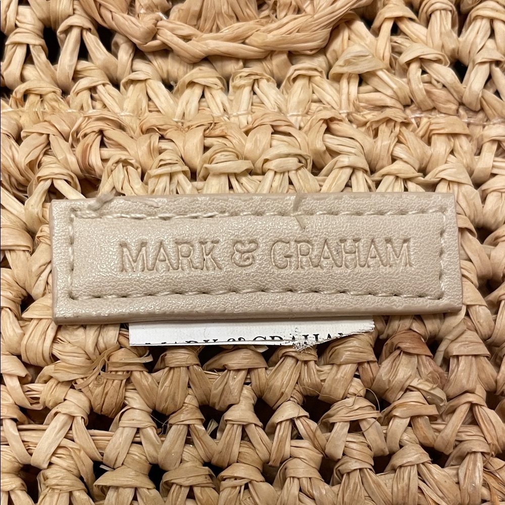 Mark & Graham Ruffle Straw Tote Bag - Picture 2 of 9